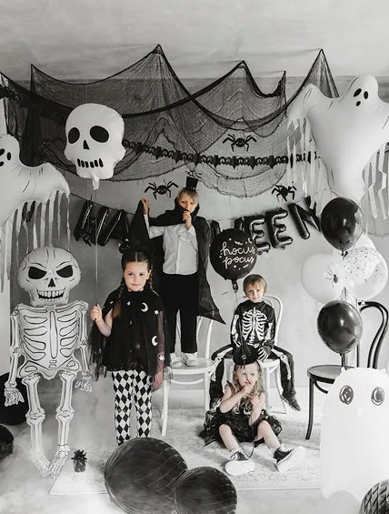 Balon foliowy Kościotrup 46x129cm FB303 Halloween PartyDeco